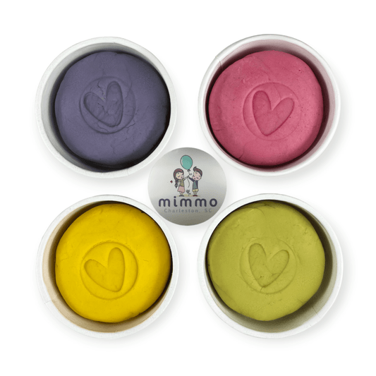 Organic Sensory Dough 4-Pack (Pink) - Colorful Dough for Engaging Imaginative Play