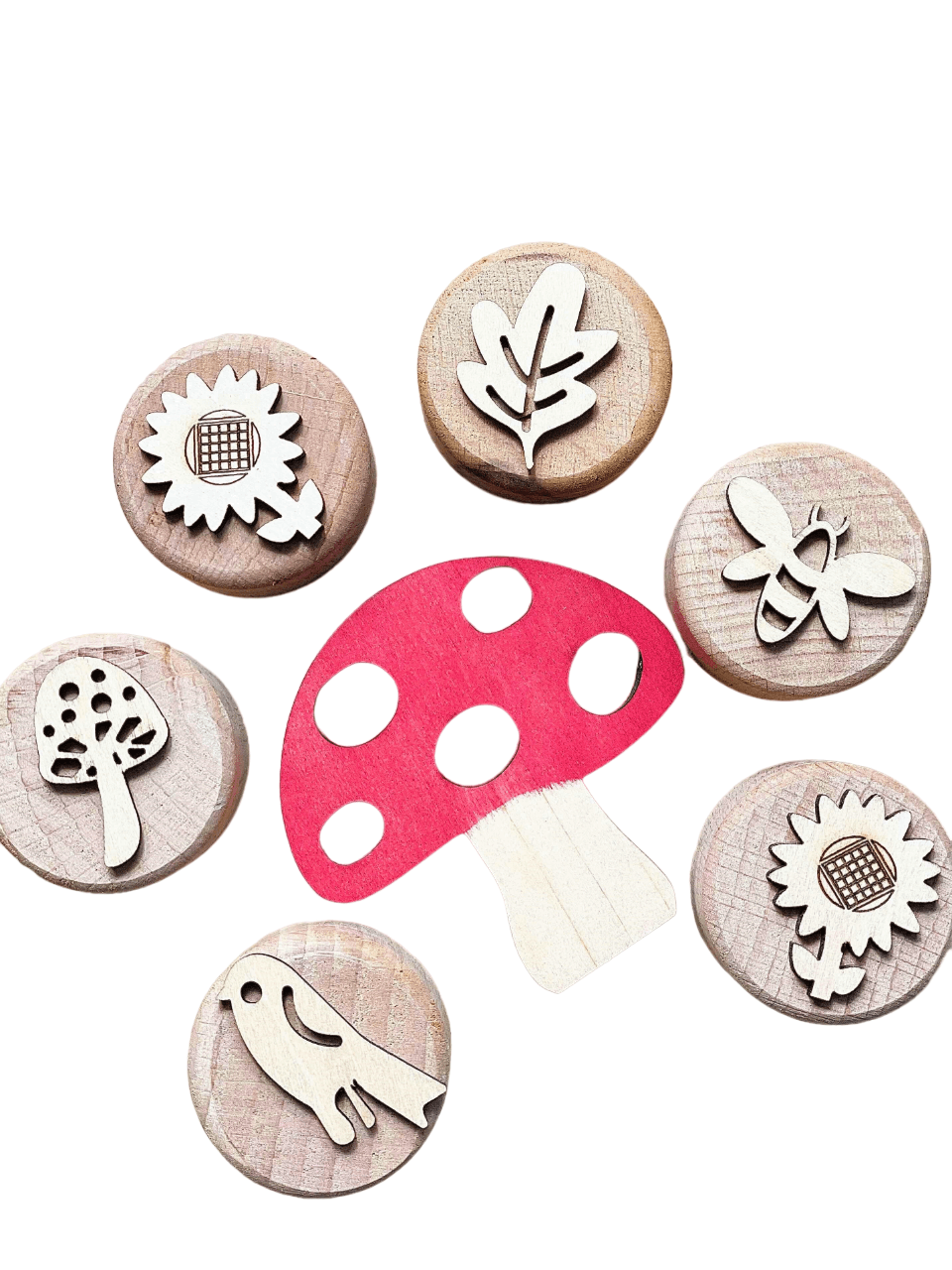 Buzz & Blossom: Sunflower and Bee Dough Stamp Set (Set of 6)